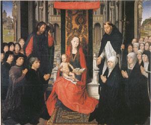 Hans Memling The Virgin and Child between st James and St Dominic (mk05)